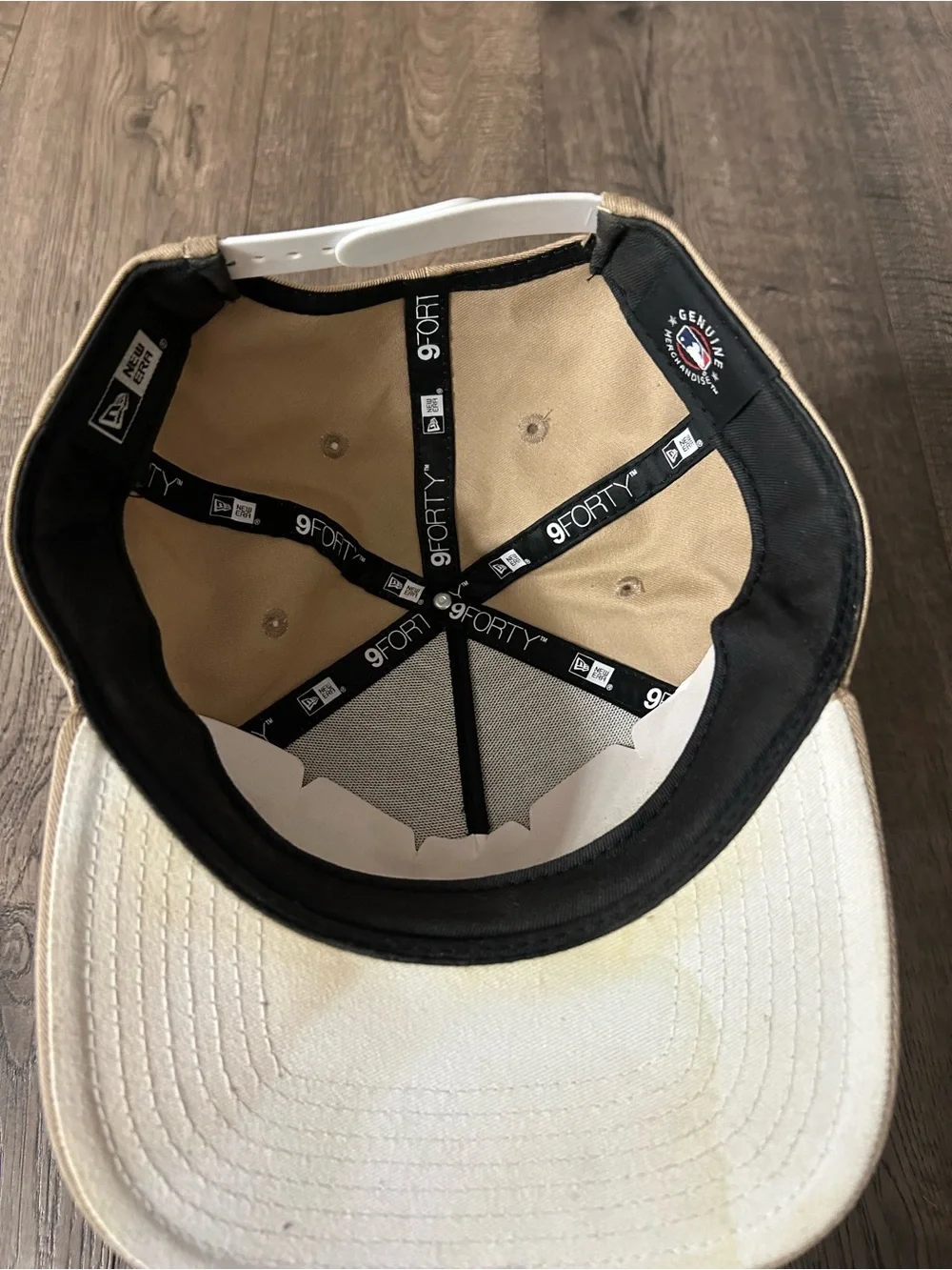 New Era 9FORTY LA Dodgers Tan Cap with White Logo